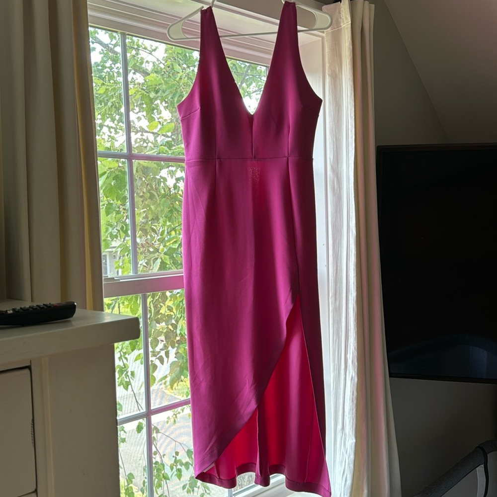 Plunge V-Neck Midi Dress